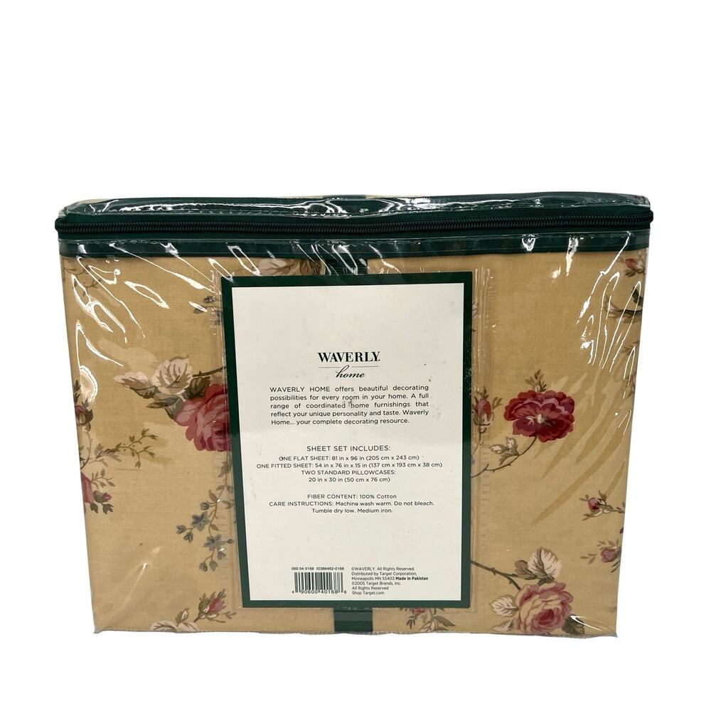 Waverly Full Sheet Set Garden Room Sonata Harbor House Norfolk Rose Very Rare - Picture 4 of 7